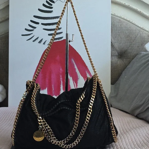 Falabella Stella McCartney fold-over tote bag Gold Chain - Picture 11 of 17